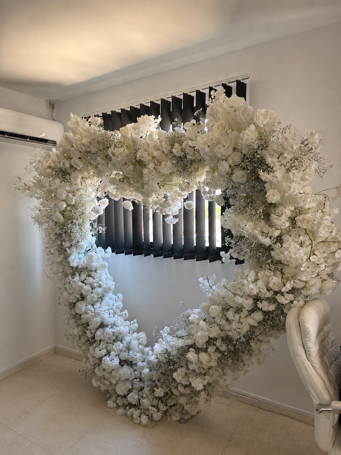 White Luxury Heart Arch