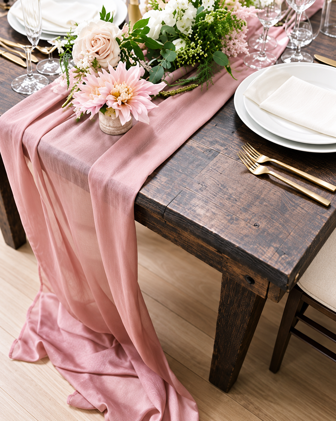 Chiffon Gathered Runner