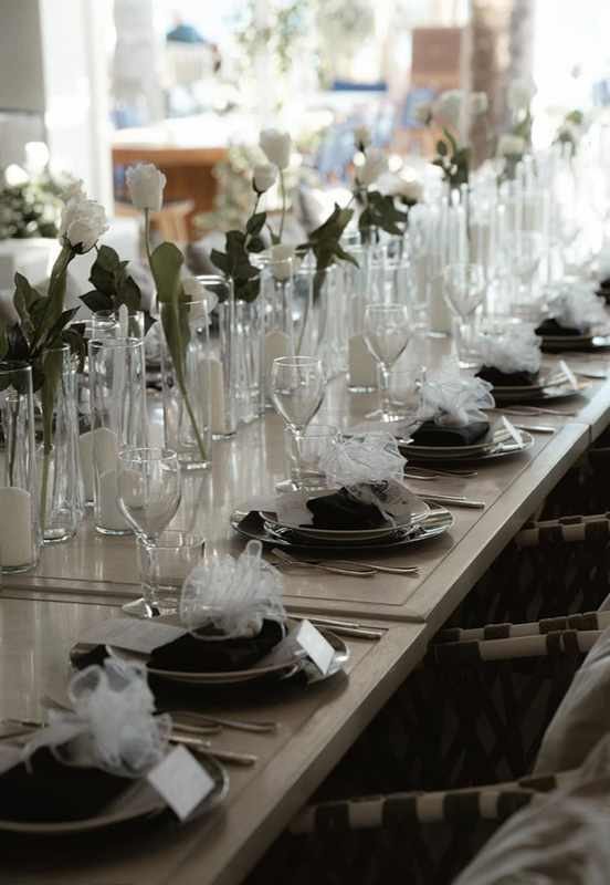 Long Or Top Table Set Up 15 Piece Glassware Complete With 10 Roses And 5 Candles With Artifical Candles