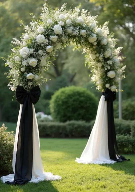 Half Arch Black Bow
