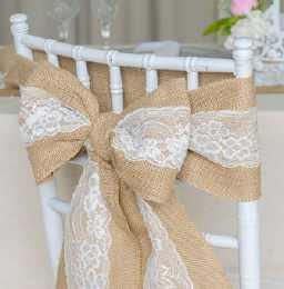 Hessian & Lace Bow