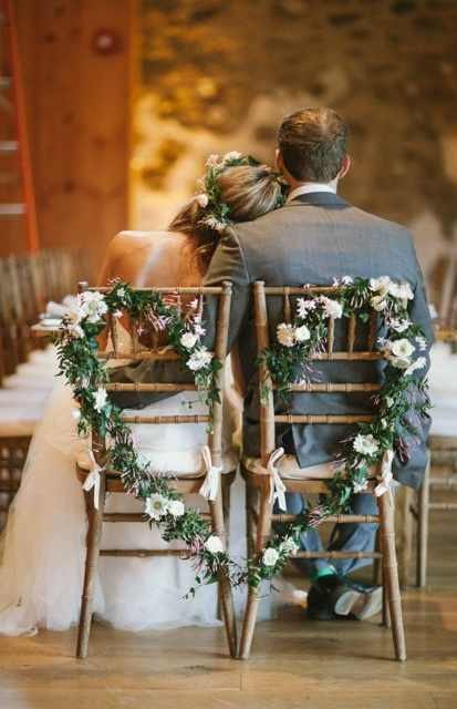 Bride & Groom 2 Part Heart Chair Back