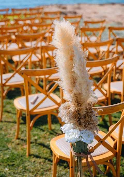 Tall Oversized Pampas Ends with Flowers Colour Themed to Your Day