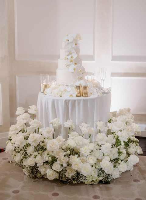Full Rose Cake Floor Flowers