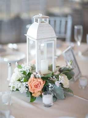 Lantern Centrepiece White