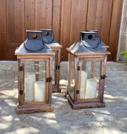 Set of 4 Rustic Lanterns