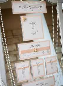 Cream Frame & Metal Easel With String Pearls