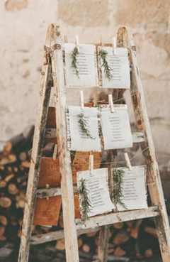Rustic Ladder & Olive Sprigs