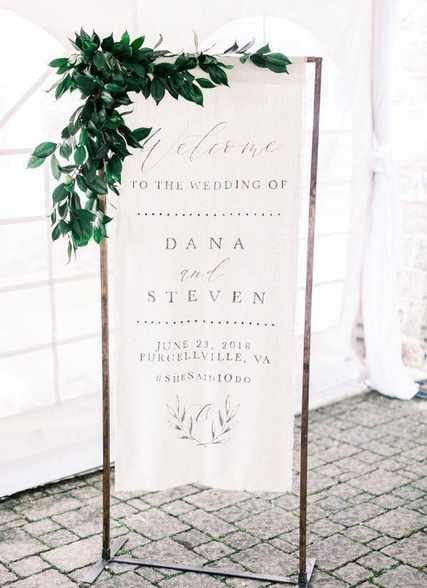 Gold Narrow Frosted Acrylic Welcome Sign