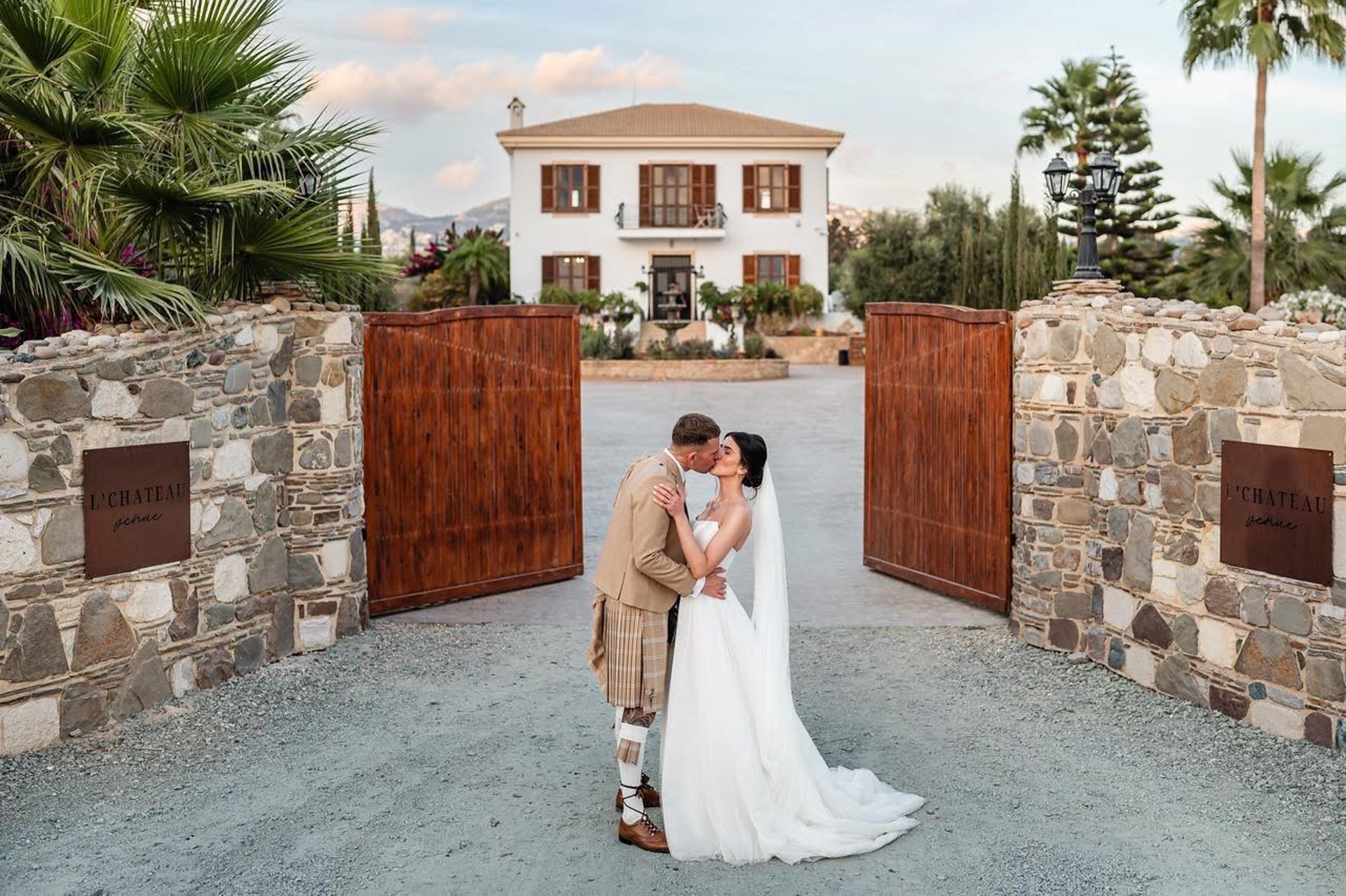 A couple alone on their elopement day